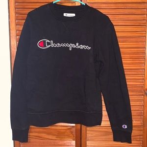Black Champion Crewneck